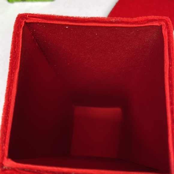 Holiday Christmas Square Sequin Wine Box Vintage - Picture 10 of 10